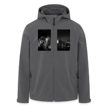 09A3274 NYCITY BLURRY NIGHTS - Recycelte Männer Softshell-Jacke von Stanley/Stella - Anthrazit - Vorne - AI Model Male 185 light (185cm)