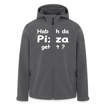 Pizza - Recycelte Männer Softshell-Jacke von Stanley/Stella - Anthrazit - Vorne - AI Model Male 185 light (185cm)