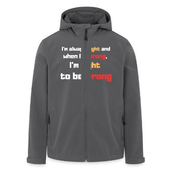 Ich habe immer Recht - Recycelte Männer Softshell-Jacke von Stanley/Stella - Anthrazit - Vorne - AI Model Male 185 light (185cm)