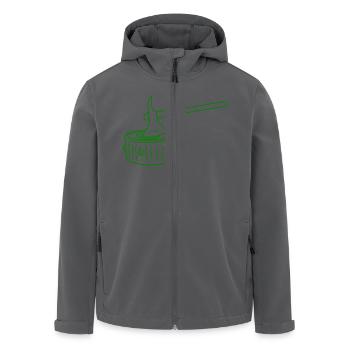Axt Baum Fällen Holzfäller Wald Stumpf Holz Hacken - Recycelte Männer Softshell-Jacke von Stanley/Stella - Anthrazit - Vorne - AI Model Male 185 light (185cm)