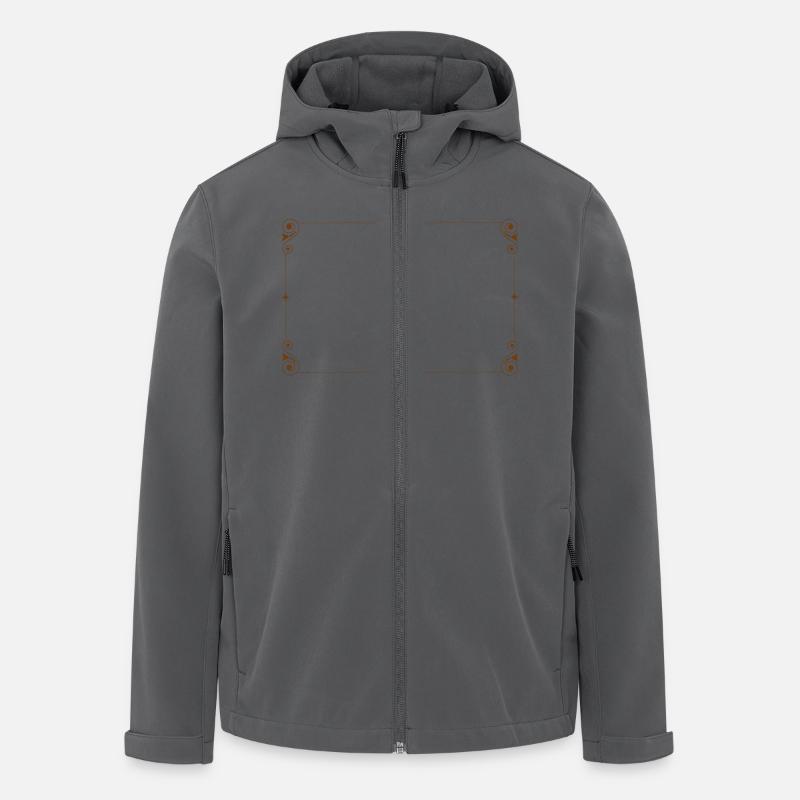 Nostalgia Frame, Square, Ornament - Men’s Recycled Softshell Jacket by Stanley/Stella - anthracite