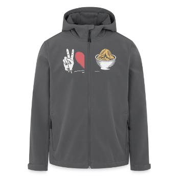 Lustiger Spruch für Foodies - Recycelte Männer Softshell-Jacke von Stanley/Stella - Anthrazit - Vorne - AI Model Male 185 light (185cm)