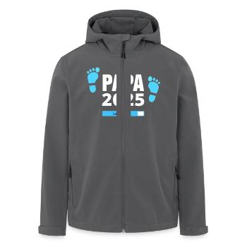 Papa 2025 Loading - Geschenk für werdende Väter - Recycelte Männer Softshell-Jacke von Stanley/Stella - Anthrazit - Vorne - AI Model Male 185 light (185cm)