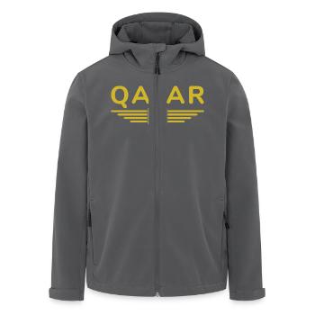 Katar Design – Exklusiv und Modern - Recycelte Männer Softshell-Jacke von Stanley/Stella - Anthrazit - Vorne - AI Model Male 185 light (185cm)