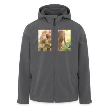 Löwin Löwin Panthera leo - Recycelte Männer Softshell-Jacke von Stanley/Stella - Anthrazit - Vorne - AI Model Male 185 light (185cm)