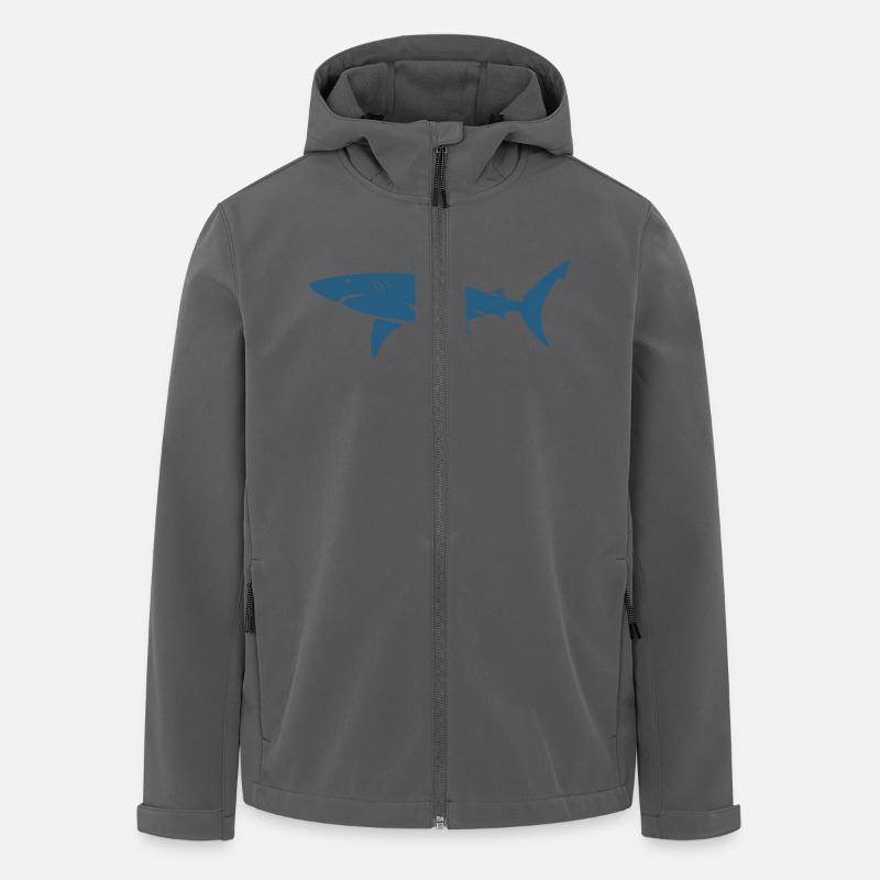requin - Veste softshell homme en polyester recyclé Stanley/Stella - charbon