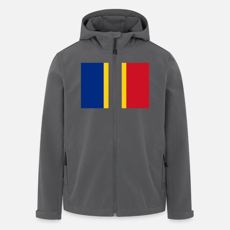 Rumänien - Recycelte Männer Softshell-Jacke von Stanley/Stella - Anthrazit
