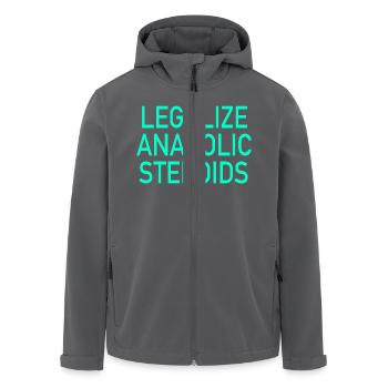 Bodybuilding Gym Fitness Sport Spruch - Recycelte Männer Softshell-Jacke von Stanley/Stella - Anthrazit - Vorne - AI Model Male 185 light (185cm)
