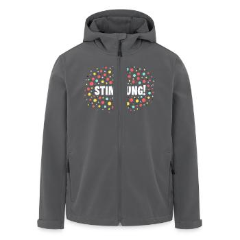 Stimmung Konfetti Silvester Karneval Kostüm - Recycelte Männer Softshell-Jacke von Stanley/Stella - Anthrazit - Vorne - AI Model Male 185 light (185cm)