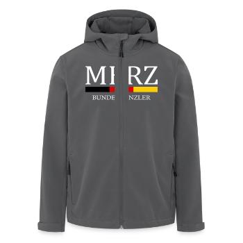 Merz for Bundeskanzler - Recycelte Männer Softshell-Jacke von Stanley/Stella - Anthrazit - Vorne - AI Model Male 185 light (185cm)