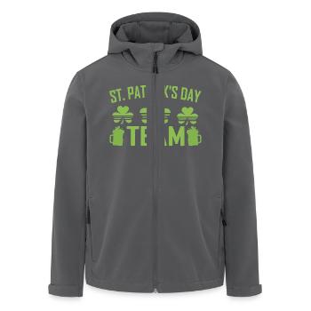 St. Patrick Team St. Patrick 2025 Patrick's Day - Recycelte Männer Softshell-Jacke von Stanley/Stella - Anthrazit - Vorne - AI Model Male 185 light (185cm)