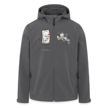 Neuzeit - Recycelte Männer Softshell-Jacke von Stanley/Stella - Anthrazit - Vorne - AI Model Male 185 light (185cm)
