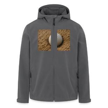 Sport - Golfball im Bunker - Recycelte Männer Softshell-Jacke von Stanley/Stella - Anthrazit - Vorne - AI Model Male 185 light (185cm)