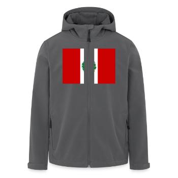 Peru Flagge Fahne - Recycelte Männer Softshell-Jacke von Stanley/Stella - Anthrazit - Vorne - AI Model Male 185 light (185cm)