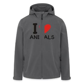 i love Animals - Recycelte Männer Softshell-Jacke von Stanley/Stella - Anthrazit - Vorne - AI Model Male 185 light (185cm)