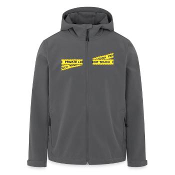 private line - do not touch - Recycelte Männer Softshell-Jacke von Stanley/Stella - Anthrazit - Vorne - AI Model Male 185 light (185cm)