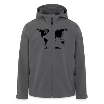 Weltkarte - Recycelte Männer Softshell-Jacke von Stanley/Stella - Anthrazit - Vorne - AI Model Male 185 light (185cm)