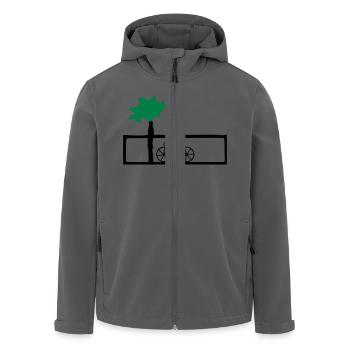 Fahrrand am Strand Vektor - Recycelte Männer Softshell-Jacke von Stanley/Stella - Anthrazit - Vorne - AI Model Male 185 light (185cm)