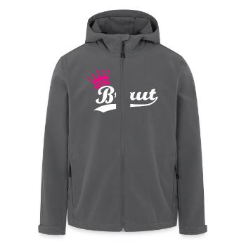 Braut - Recycelte Männer Softshell-Jacke von Stanley/Stella - Anthrazit - Vorne - AI Model Male 185 light (185cm)