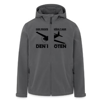 Mooney Motorflugzeug Geschenk - Recycelte Männer Softshell-Jacke von Stanley/Stella - Anthrazit - Vorne - AI Model Male 185 light (185cm)