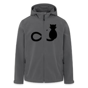Unendlichkeit Katze - Recycelte Männer Softshell-Jacke von Stanley/Stella - Anthrazit - Vorne - AI Model Male 185 light (185cm)
