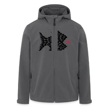 fisch fische schwarm angler angeln demokratie - Recycelte Männer Softshell-Jacke von Stanley/Stella - Anthrazit - Vorne - AI Model Male 185 light (185cm)