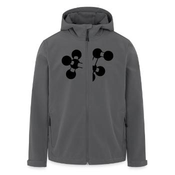 Alkoholmolekül - Recycelte Männer Softshell-Jacke von Stanley/Stella - Anthrazit - Vorne - AI Model Male 185 light (185cm)