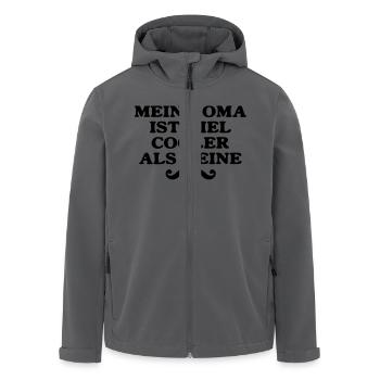 meine Oma ist viel cooler als Deine - Recycelte Männer Softshell-Jacke von Stanley/Stella - Anthrazit - Vorne - AI Model Male 185 light (185cm)