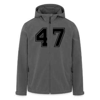 47 - Recycelte Männer Softshell-Jacke von Stanley/Stella - Anthrazit - Vorne - AI Model Male 185 light (185cm)