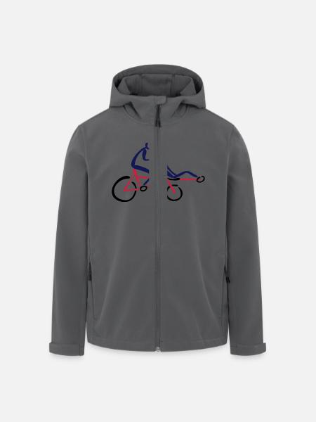 Pino Stufentandem Tandem - Recycelte Männer Softshell-Jacke von Stanley/Stella - Anthrazit