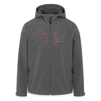 Tokyo Subway Map - Recycelte Männer Softshell-Jacke von Stanley/Stella - Anthrazit - Vorne - AI Model Male 185 light (185cm)