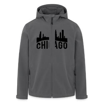 Chicago Skyline - Recycelte Männer Softshell-Jacke von Stanley/Stella - Anthrazit - Vorne - AI Model Male 185 light (185cm)