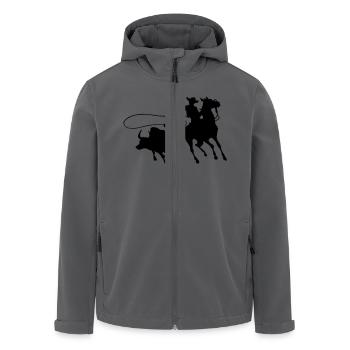 Cowboy - Recycelte Männer Softshell-Jacke von Stanley/Stella - Anthrazit - Vorne - AI Model Male 185 light (185cm)