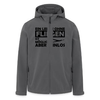 Segelflieger Segelfliegen Geschenk - Recycelte Männer Softshell-Jacke von Stanley/Stella - Anthrazit - Vorne - AI Model Male 185 light (185cm)