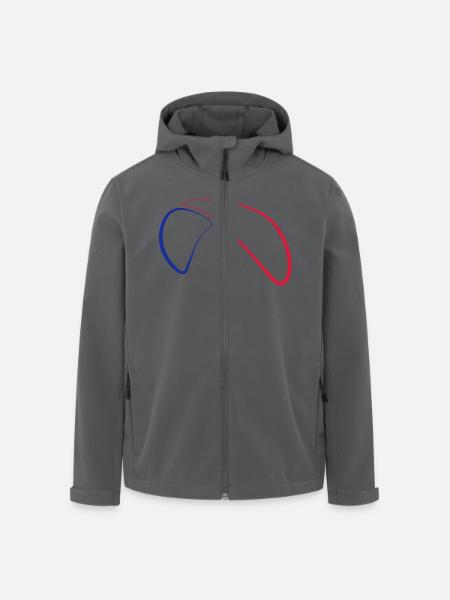 Paragliding Logo 2 - Recycelte Männer Softshell-Jacke von Stanley/Stella - Anthrazit