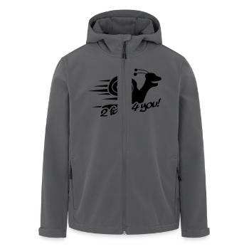 2 Fast 4 You Snail - Recycelte Männer Softshell-Jacke von Stanley/Stella - Anthrazit - Vorne - AI Model Male 185 light (185cm)