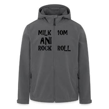 Milk, Mom and Rock 'N' Roll - Recycelte Männer Softshell-Jacke von Stanley/Stella - Anthrazit - Vorne - AI Model Male 185 light (185cm)
