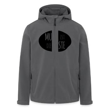 Mutti ist die Beste 1c - Recycelte Männer Softshell-Jacke von Stanley/Stella - Anthrazit - Vorne - AI Model Male 185 light (185cm)