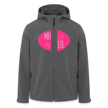 Mutti ist die Beste 2c - Recycelte Männer Softshell-Jacke von Stanley/Stella - Anthrazit - Vorne - AI Model Male 185 light (185cm)