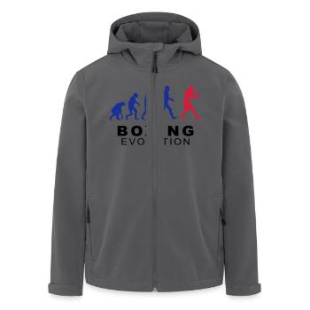 Boxing evolution - Recycelte Männer Softshell-Jacke von Stanley/Stella - Anthrazit - Vorne - AI Model Male 185 light (185cm)