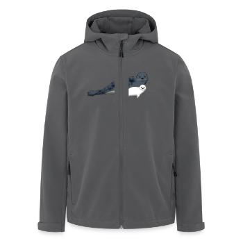 Robbe mit Baby - Recycelte Männer Softshell-Jacke von Stanley/Stella - Anthrazit - Vorne - AI Model Male 185 light (185cm)