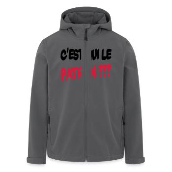 C'est qui le patron ? - Recycelte Männer Softshell-Jacke von Stanley/Stella - Anthrazit - Vorne - AI Model Male 185 light (185cm)