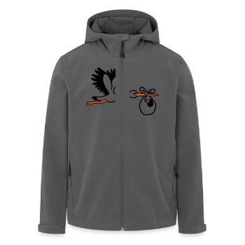 Storch - Recycelte Männer Softshell-Jacke von Stanley/Stella - Anthrazit - Vorne - AI Model Male 185 light (185cm)