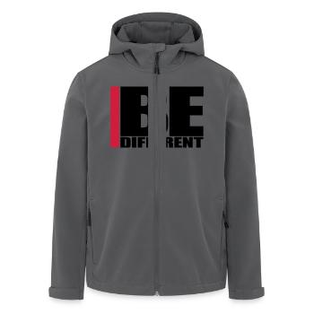 Cool Be Different Logo - Recycelte Männer Softshell-Jacke von Stanley/Stella - Anthrazit - Vorne - AI Model Male 185 light (185cm)