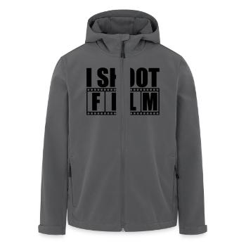I Shoot Film Logo - Recycelte Männer Softshell-Jacke von Stanley/Stella - Anthrazit - Vorne - AI Model Male 185 light (185cm)
