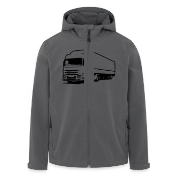 Truck LKW strasse - Recycelte Männer Softshell-Jacke von Stanley/Stella - Anthrazit - Vorne - AI Model Male 185 light (185cm)