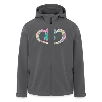 Einhorn Kotze Kacke Regenbogen - Recycelte Männer Softshell-Jacke von Stanley/Stella - Anthrazit - Vorne - AI Model Male 185 light (185cm)