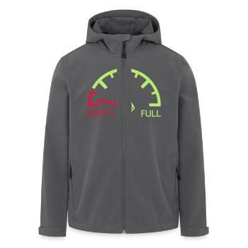 tachometer tacho anzeige leer nachtanken auftanken - Recycelte Männer Softshell-Jacke von Stanley/Stella - Anthrazit - Vorne - AI Model Male 185 light (185cm)