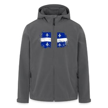 Quebec Flag - Recycelte Männer Softshell-Jacke von Stanley/Stella - Anthrazit - Vorne - AI Model Male 185 light (185cm)