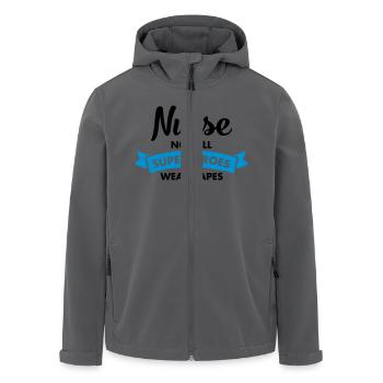 Nurse - Not All Superheroes Wear Capes - Recycelte Männer Softshell-Jacke von Stanley/Stella - Anthrazit - Vorne - AI Model Male 185 light (185cm)